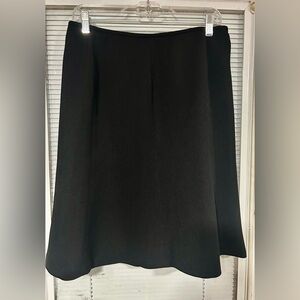 Evan Picone Black A-Line Skirt